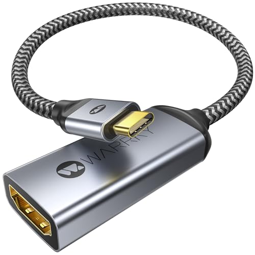 Warrky 4K USB-C to HDMI Adapter, Gold-Plated