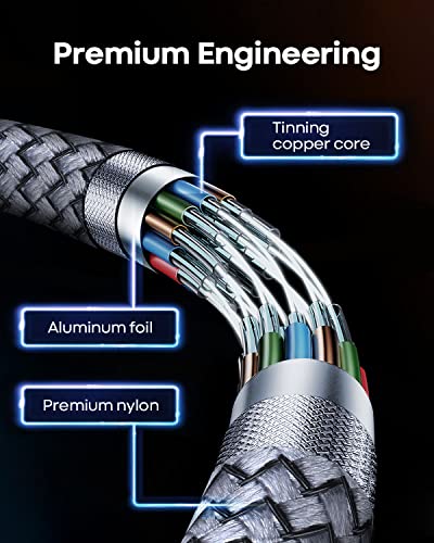 Short Nylon Braided USB-C Charger 3-Pack