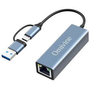 USB-C Ethernet Adapter, 1000 Mbps Gigabit LAN
