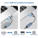 USB-C Ethernet Adapter, 1000 Mbps Gigabit LAN