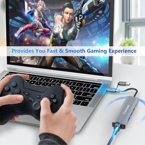 2-in-1 USB-C Hub with Ethernet and USB Ports