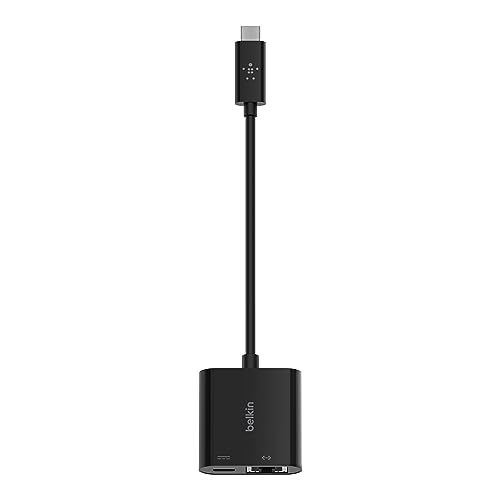 Belkin USB-C Ethernet & Charge Adapter - Black