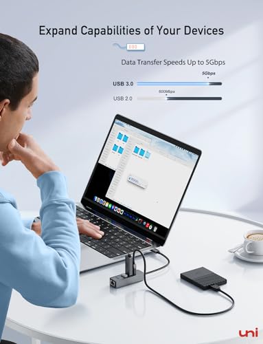 Uni USB-C Ethernet Hub Adapter with USB 3.0