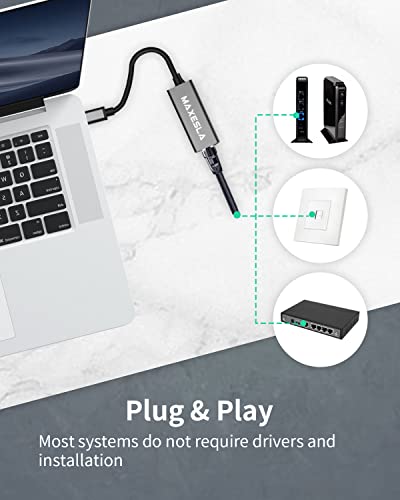 Maxesla USB-C to Gigabit Ethernet Adapter