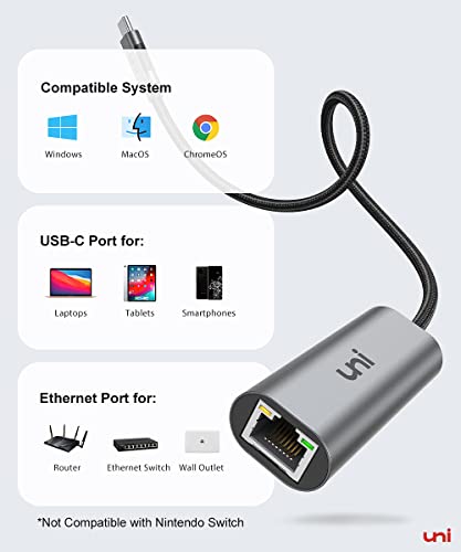 Uni USB-C to Ethernet Adapter 2.5 Gbps