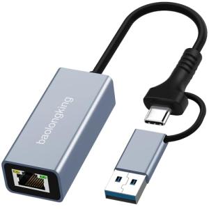 USB-C Ethernet Adapter 1000 Mbps Network Connection