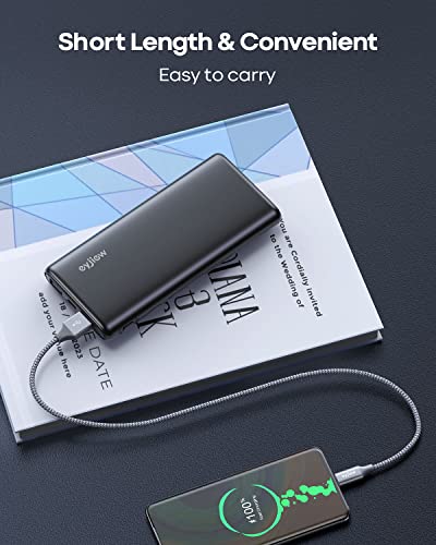 Short Nylon Braided USB-C Charger 3-Pack