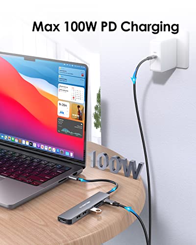 Lention USB-C Hub with 100W PD Charging