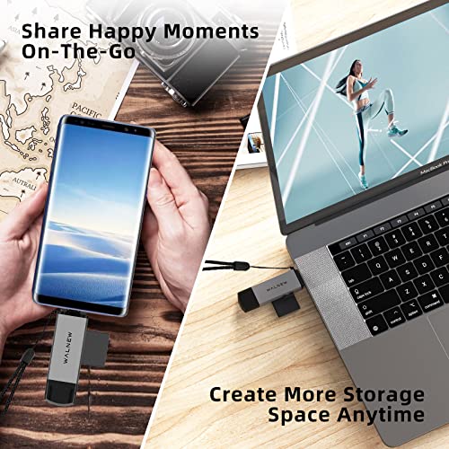 WALNEW USB-C SD/Micro-SD Card Reader Adapter