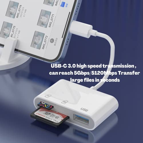 3-in-1 USB-C SD/Micro SD Card Reader