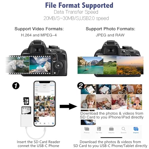 USB-C SD Card Reader for iPhone and iPad