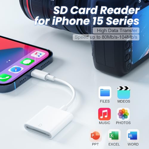 USB-C SD Card Reader for iPhone 15 & More