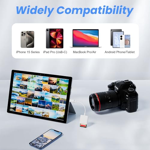 USB-C SD Card Reader for iPhone 15 & More