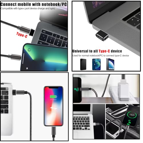 2-Pack USB-C Female to USB Male Adapters