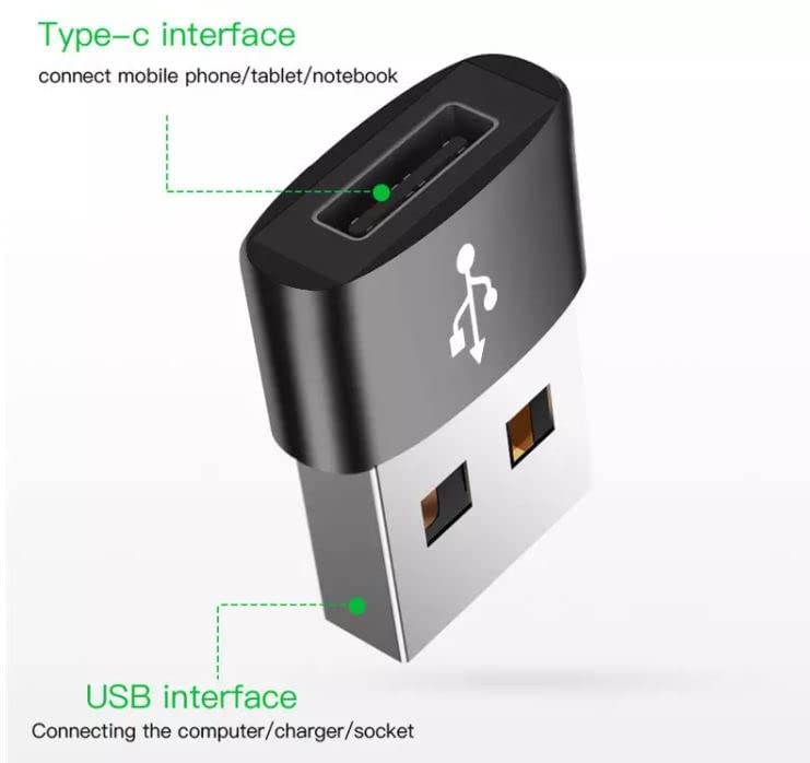 2-Pack USB-C Female to USB Male Adapters