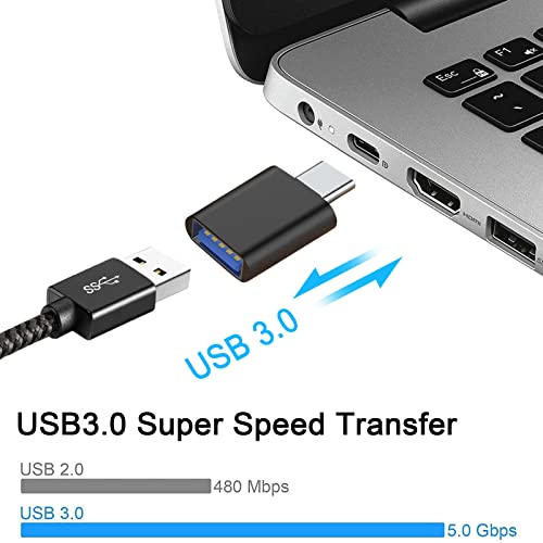 LacyMC USB-C to USB-A 3.0 Adapter 2-Pack