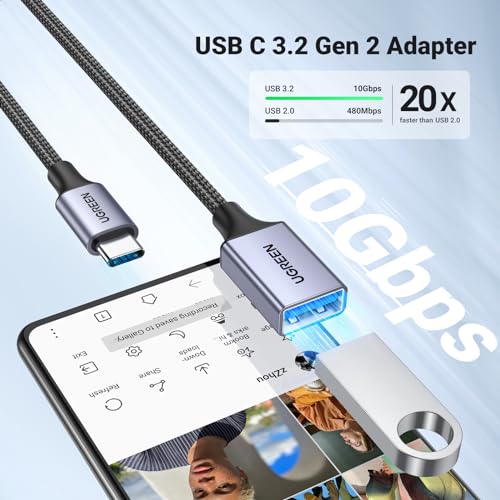UGREEN USB-C to USB Adapter 2-Pack, Gray