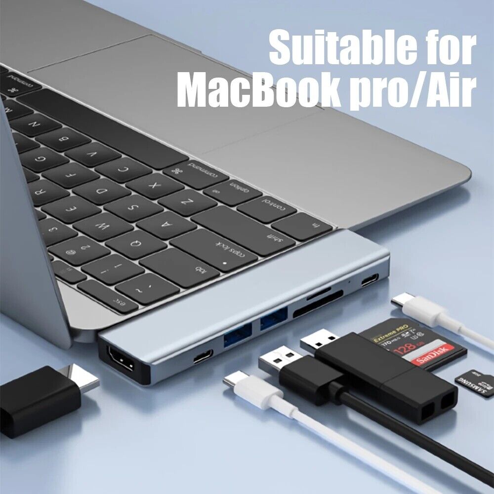 7-in-1 USB-C Hub w/ 4K HDMI for MacBooks
