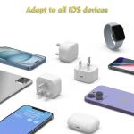 MFi Certified 20W USB-C iPhone Charger 3-Pack