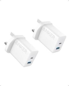 Anker 20W Dual Port USB-C Charger 2-Pack