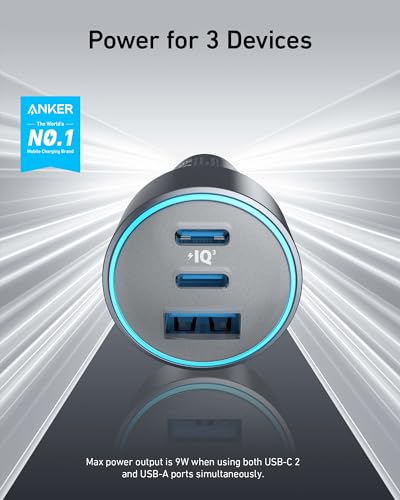 Anker 67W USB-C Car Charger with PIQ 3.0