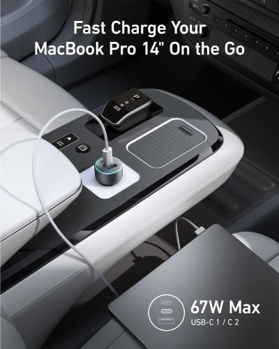 Anker 67W USB-C Car Charger with PIQ 3.0