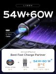54W USB-C Car Charger with 3.3ft Cable