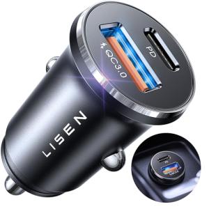 LISEN 54W Fast USB-C Car Charger Adapter