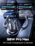 LISEN 90W Dual USB-C Car Charger Adapter