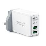 40W 4-Port USB-C Fast Charger Plug UK