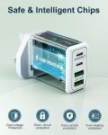 40W 4-Port USB-C Fast Charger Plug UK