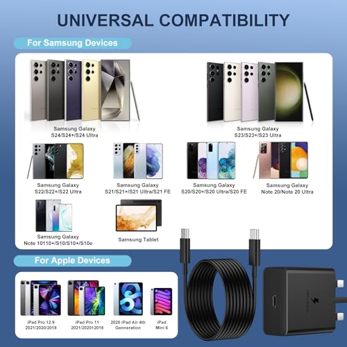 Samsung 25W Fast Charger with 3M USB-C Cable