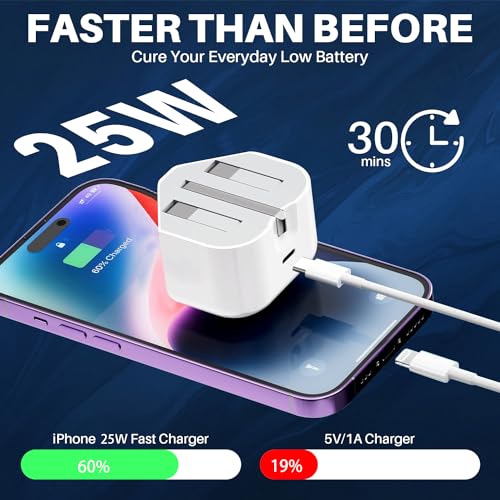 25W MFi Certified USB-C Fast Charger with 2M Cable