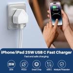 25W MFi Certified USB-C Fast Charger with 2M Cable