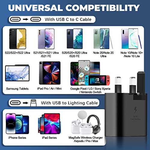 Samsung 25W Fast Charger with 6.6ft USB-C Cable