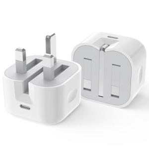 2-Pack 20W MFI Certified USB-C Fast Chargers