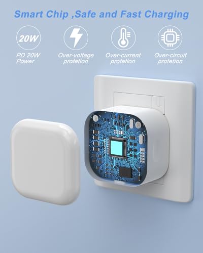 2-Pack 20W MFI Certified USB-C Fast Chargers