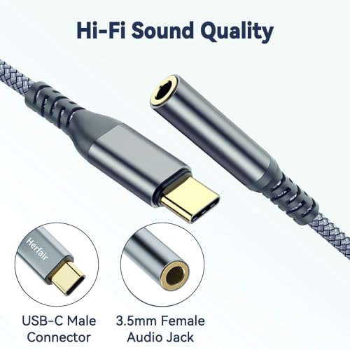 USB-C to 3.5mm Headphone Adapter Cable