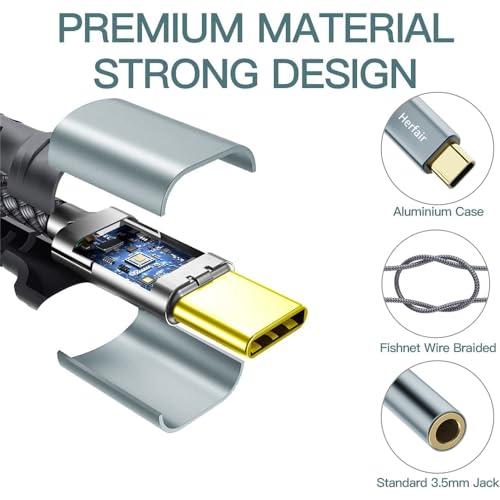 USB-C to 3.5mm Headphone Adapter Cable