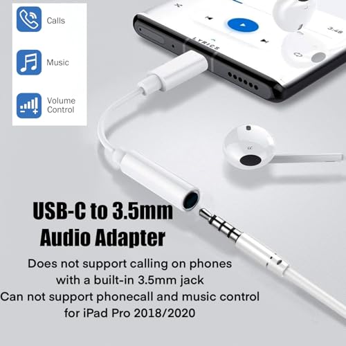 USB-C to 3.5mm Headphone Adapter for Devices
