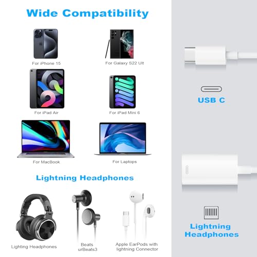 AXFEE 3-in-1 USB-C to Lightning Adapter