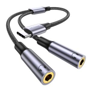 MOSWAG USB-C to 3.5mm Audio Headphone Splitter