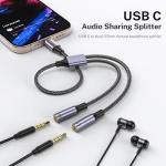 MOSWAG USB-C to 3.5mm Audio Headphone Splitter