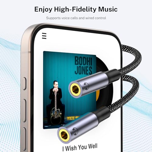 MOSWAG USB-C to 3.5mm Audio Headphone Splitter