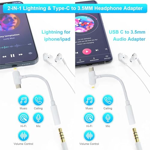 2-in-1 USB-C to 3.5mm Headphone Adapter