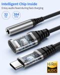 USB-C to 3.5mm Headphone & Charger Adapter
