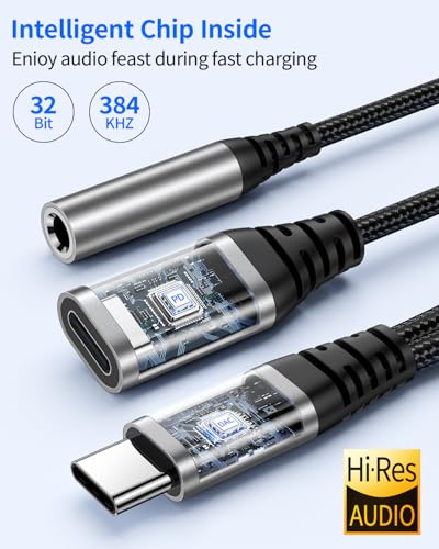 USB-C to 3.5mm Headphone & Charger Adapter