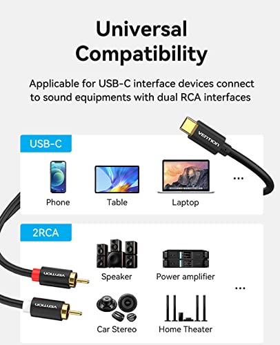 Vention USB-C to RCA Audio Cable 1.5m