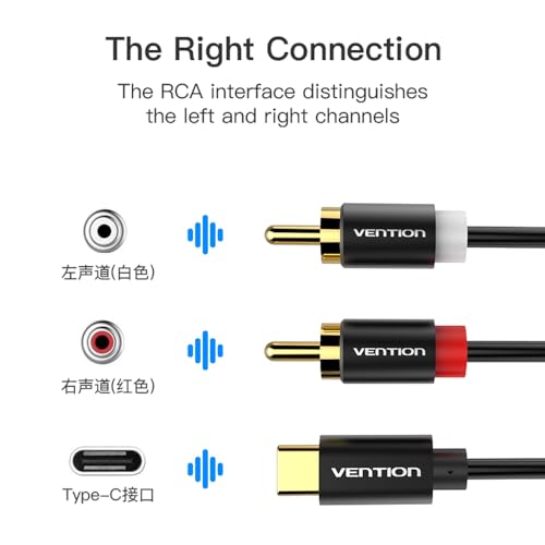 Vention USB-C to RCA Audio Cable, 1.5M