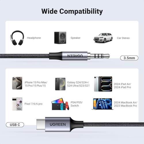 UGREEN USB-C to 3.5mm Audio Cable 3.3FT
